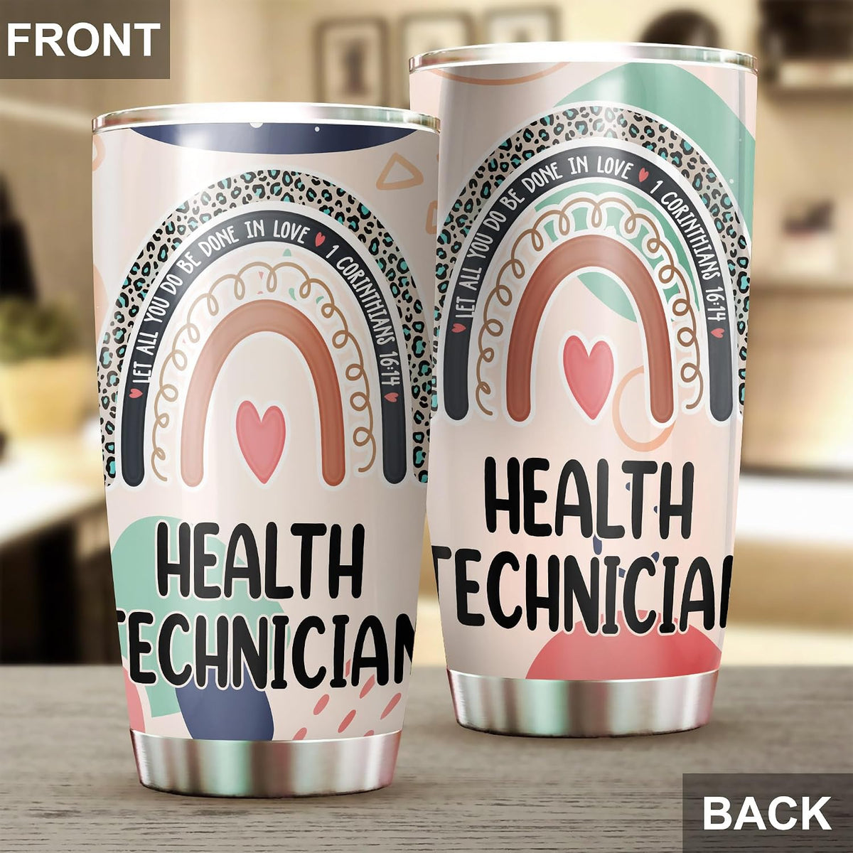Let All You Do Be Done In Love Postal Clerk Tumbler Stainless Steel 20oz, Office Gifts Women Men Work Friends Coworker, Driking Coffee Cup For Birthday Christmas - Colors O