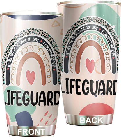 Let All You Do Be Done In Love Postal Clerk Tumbler Stainless Steel 20oz, Office Gifts Women Men Work Friends Coworker, Driking Coffee Cup For Birthday Christmas - Colors O