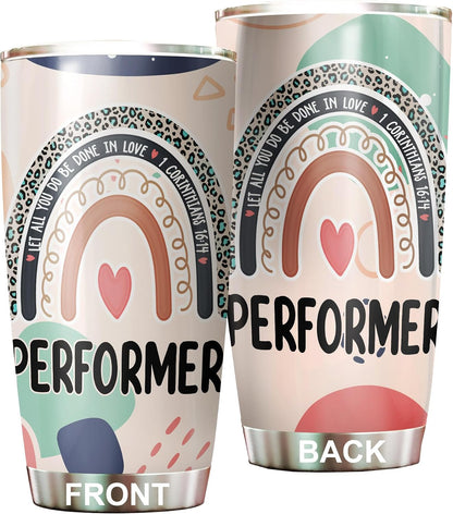 Let All You Do Be Done In Love Postal Clerk Tumbler Stainless Steel 20oz, Office Gifts Women Men Work Friends Coworker, Driking Coffee Cup For Birthday Christmas - Colors O