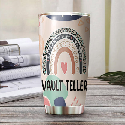 Let All You Do Be Done In Love Postal Clerk Tumbler Stainless Steel 20oz, Office Gifts Women Men Work Friends Coworker, Driking Coffee Cup For Birthday Christmas - Colors O