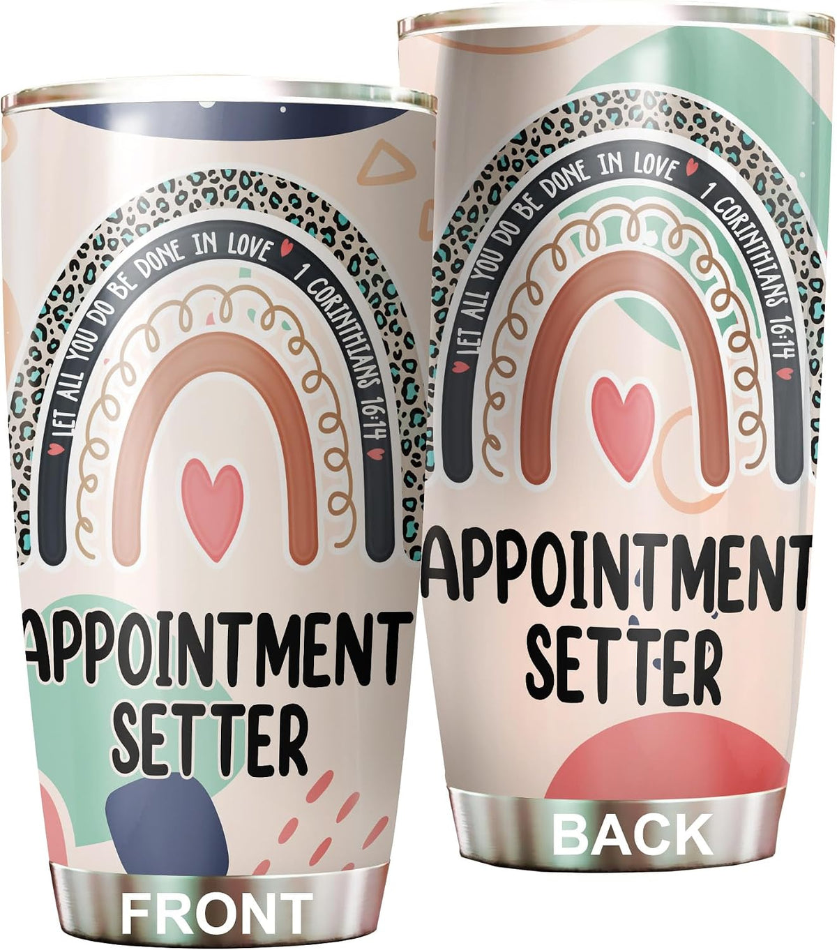 Let All You Do Be Done In Love Postal Clerk Tumbler Stainless Steel 20oz, Office Gifts Women Men Work Friends Coworker, Driking Coffee Cup For Birthday Christmas - Colors H