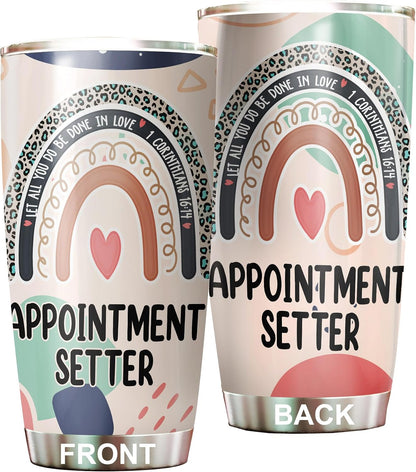Let All You Do Be Done In Love Postal Clerk Tumbler Stainless Steel 20oz, Office Gifts Women Men Work Friends Coworker, Driking Coffee Cup For Birthday Christmas - Colors H