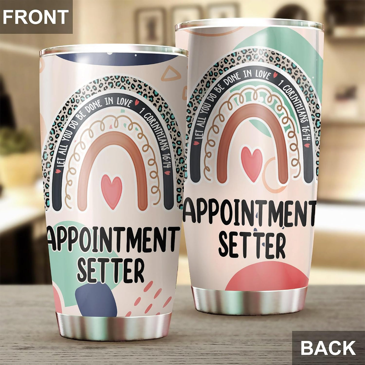 Let All You Do Be Done In Love Postal Clerk Tumbler Stainless Steel 20oz, Office Gifts Women Men Work Friends Coworker, Driking Coffee Cup For Birthday Christmas - Colors H