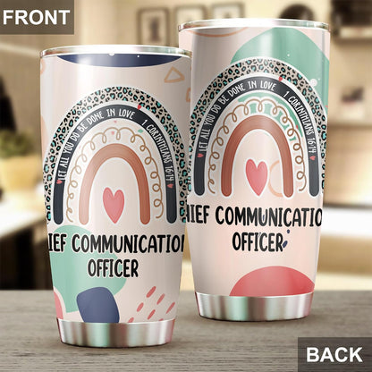 Let All You Do Be Done In Love Postal Clerk Tumbler Stainless Steel 20oz, Office Gifts Women Men Work Friends Coworker, Driking Coffee Cup For Birthday Christmas - Colors H