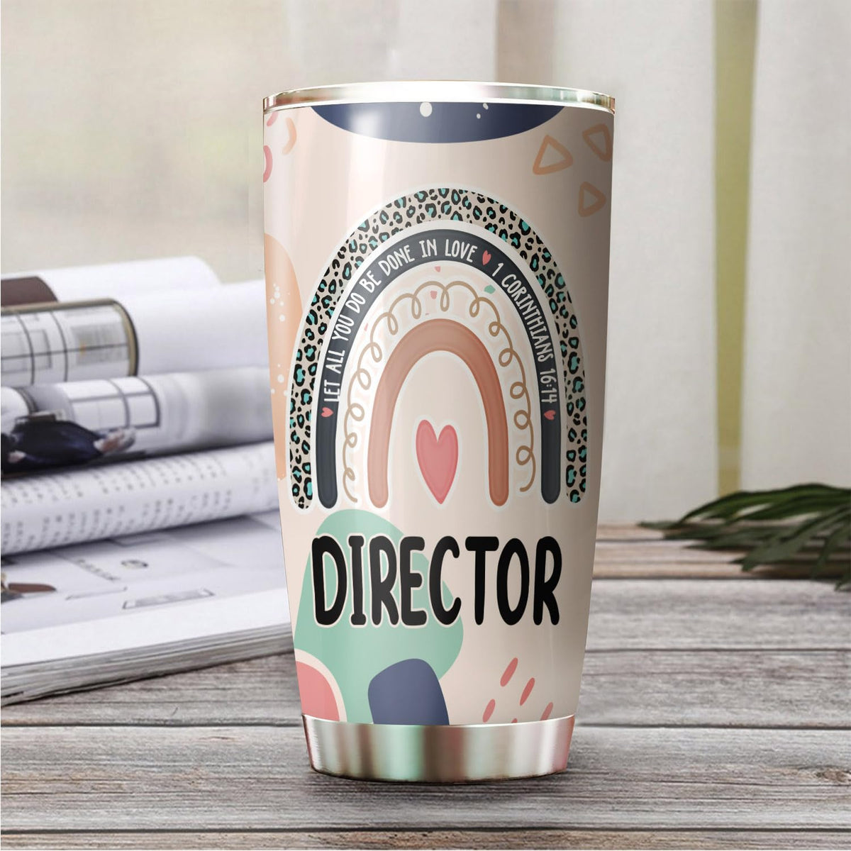 Let All You Do Be Done In Love Postal Clerk Tumbler Stainless Steel 20oz, Office Gifts Women Men Work Friends Coworker, Driking Coffee Cup For Birthday Christmas - Colors H