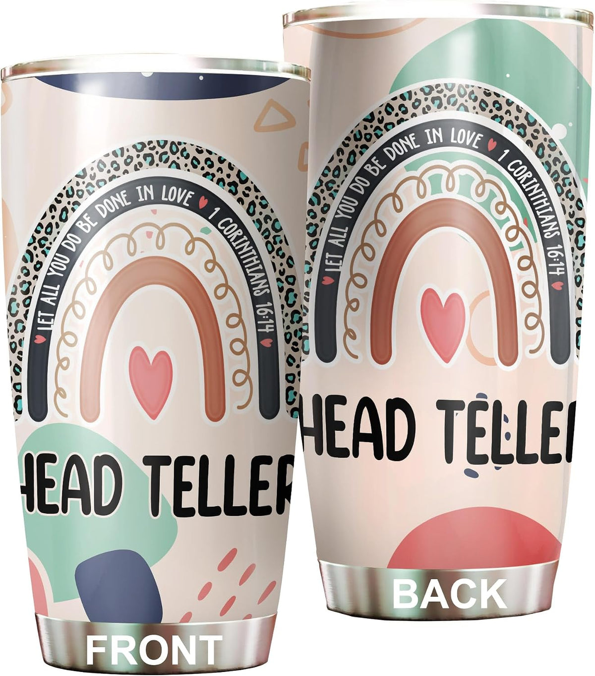Let All You Do Be Done In Love Postal Clerk Tumbler Stainless Steel 20oz, Office Gifts Women Men Work Friends Coworker, Driking Coffee Cup For Birthday Christmas - Colors H
