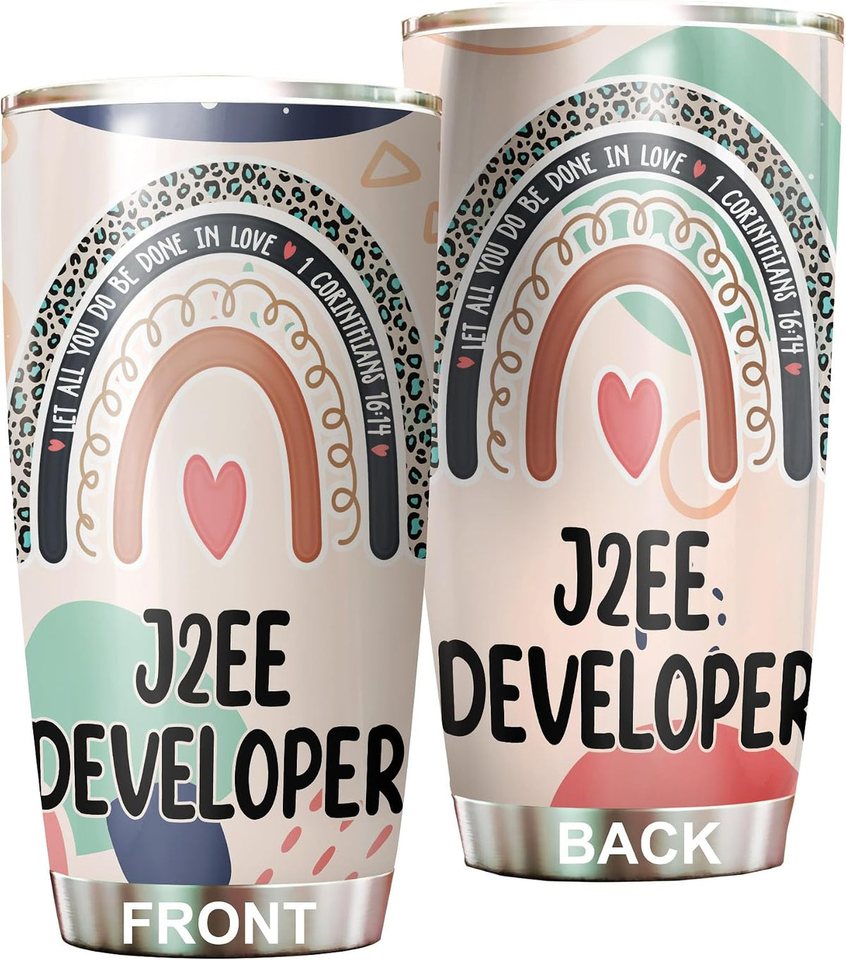 Let All You Do Be Done In Love Postal Clerk Tumbler Stainless Steel 20oz, Office Gifts Women Men Work Friends Coworker, Driking Coffee Cup For Birthday Christmas - Colors H