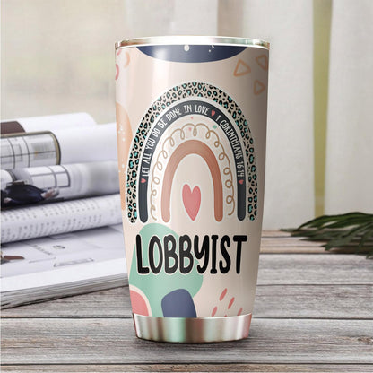 Let All You Do Be Done In Love Postal Clerk Tumbler Stainless Steel 20oz, Office Gifts Women Men Work Friends Coworker, Driking Coffee Cup For Birthday Christmas - Colors H