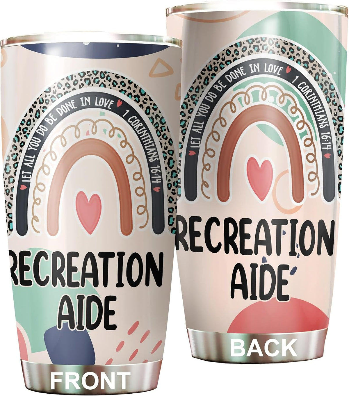 Let All You Do Be Done In Love Postal Clerk Tumbler Stainless Steel 20oz, Office Gifts Women Men Work Friends Coworker, Driking Coffee Cup For Birthday Christmas - Colors H