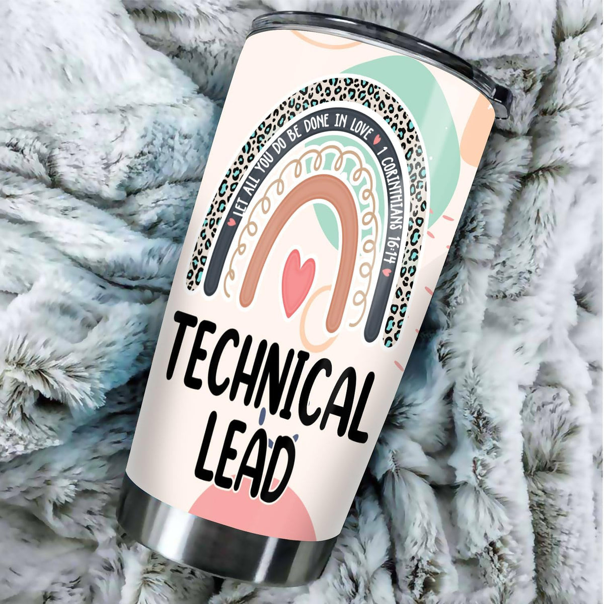 Let All You Do Be Done In Love Postal Clerk Tumbler Stainless Steel 20oz, Office Gifts Women Men Work Friends Coworker, Driking Coffee Cup For Birthday Christmas - Colors H