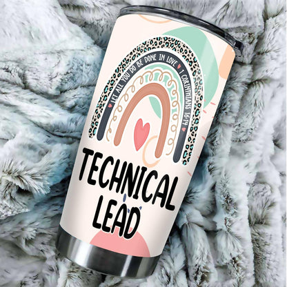 Let All You Do Be Done In Love Postal Clerk Tumbler Stainless Steel 20oz, Office Gifts Women Men Work Friends Coworker, Driking Coffee Cup For Birthday Christmas - Colors H