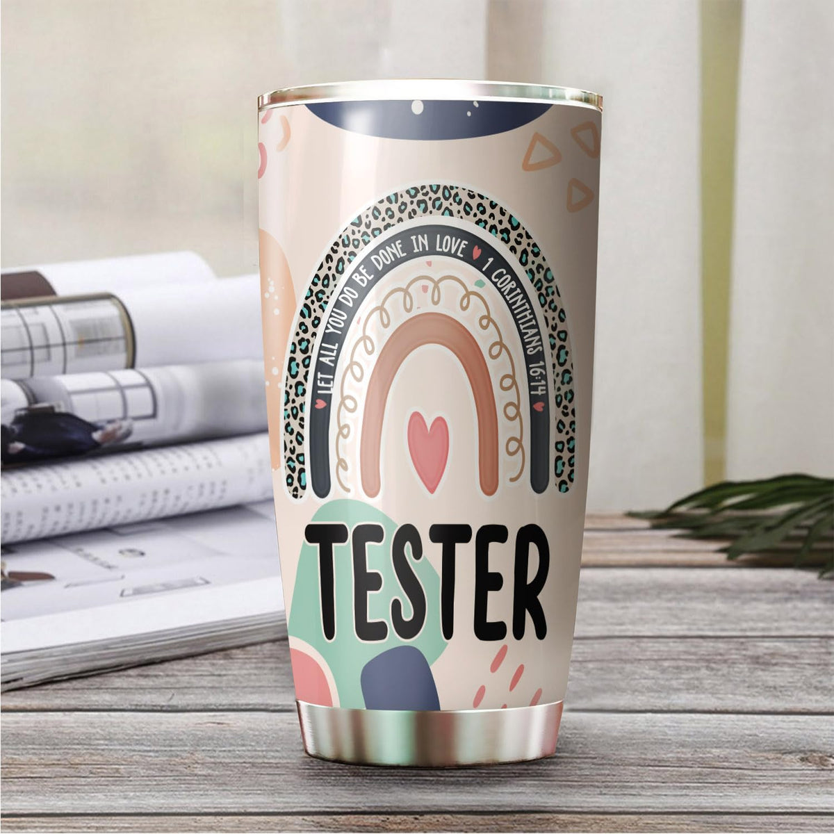 Let All You Do Be Done In Love Postal Clerk Tumbler Stainless Steel 20oz, Office Gifts Women Men Work Friends Coworker, Driking Coffee Cup For Birthday Christmas - Colors H