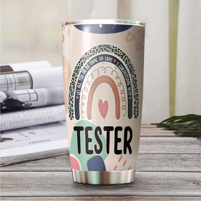 Let All You Do Be Done In Love Postal Clerk Tumbler Stainless Steel 20oz, Office Gifts Women Men Work Friends Coworker, Driking Coffee Cup For Birthday Christmas - Colors H