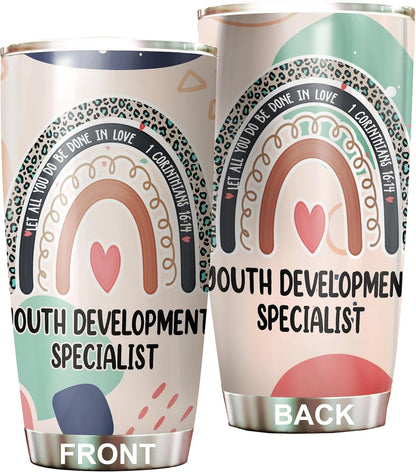 Let All You Do Be Done In Love Postal Clerk Tumbler Stainless Steel 20oz, Office Gifts Women Men Work Friends Coworker, Driking Coffee Cup For Birthday Christmas - Colors H