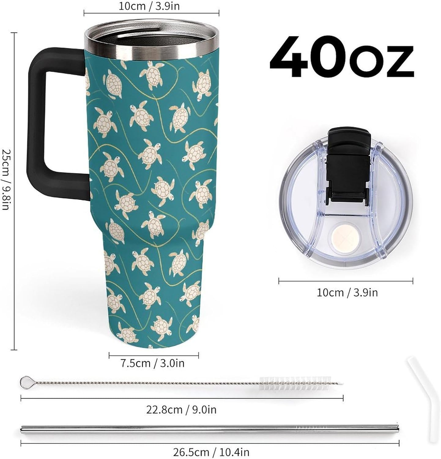 Leakproof Tumbler Vacuum Sealed Car Holder Friendly For Travel Simple Minimalist White Poppy Flower Pattern Coffee Mug Light Rose Red-style-27 - Colors A