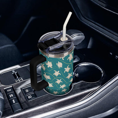 Leakproof Tumbler Vacuum Sealed Car Holder Friendly For Travel Simple Minimalist White Poppy Flower Pattern Coffee Mug Light Rose Red-style-27 - Colors A