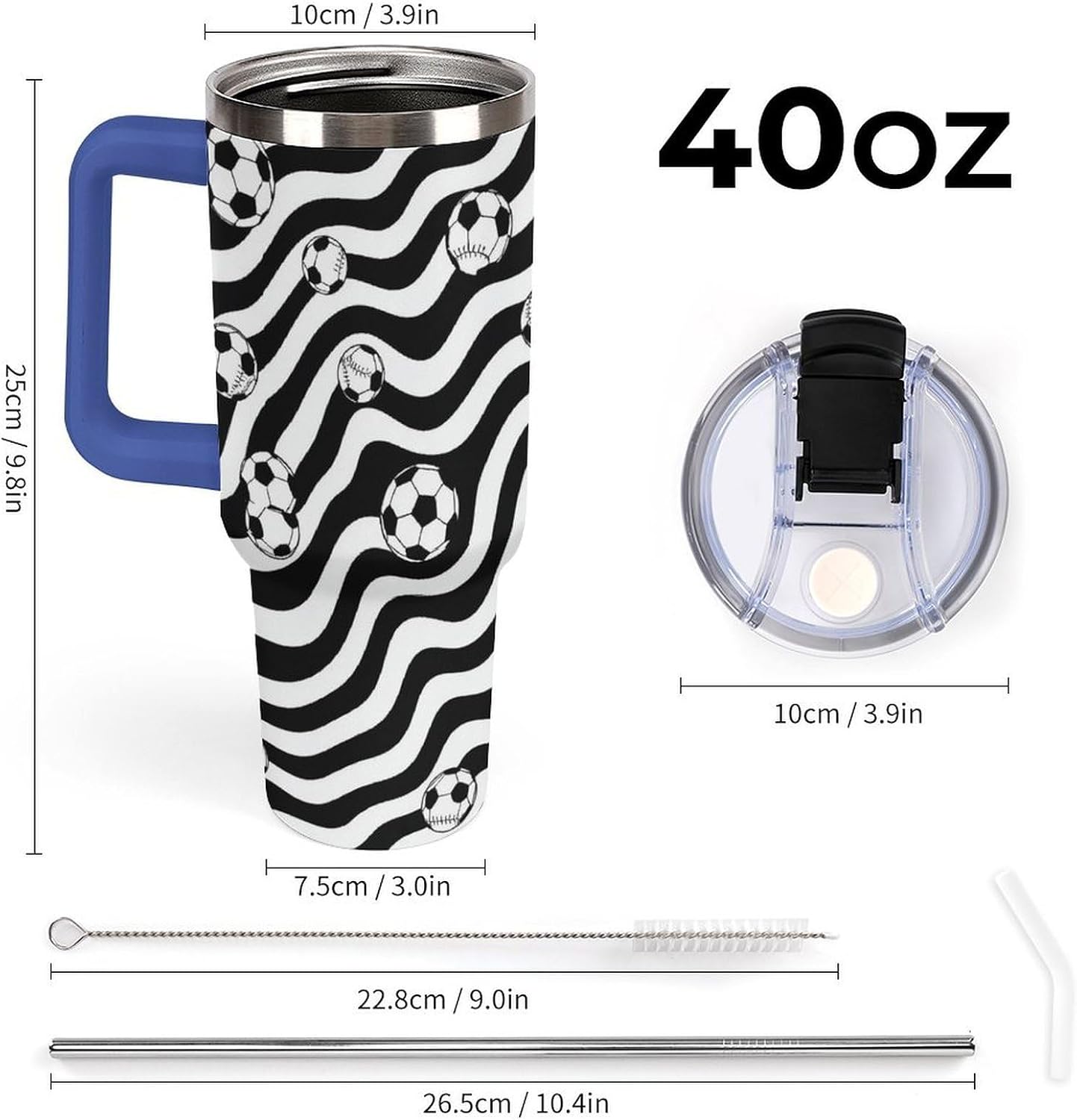 Leakproof Tumbler Vacuum Sealed Car Holder Friendly For Travel Simple Minimalist White Poppy Flower Pattern Coffee Mug Light Rose Red-style-27 - Colors A