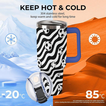 Leakproof Tumbler Vacuum Sealed Car Holder Friendly For Travel Simple Minimalist White Poppy Flower Pattern Coffee Mug Light Rose Red-style-27 - Colors A