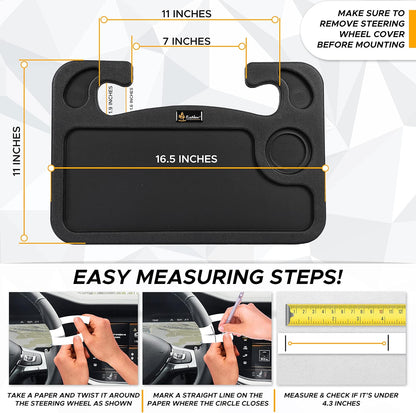 2 in 1 Car Steering Wheel Desk | Car Tray for Laptop