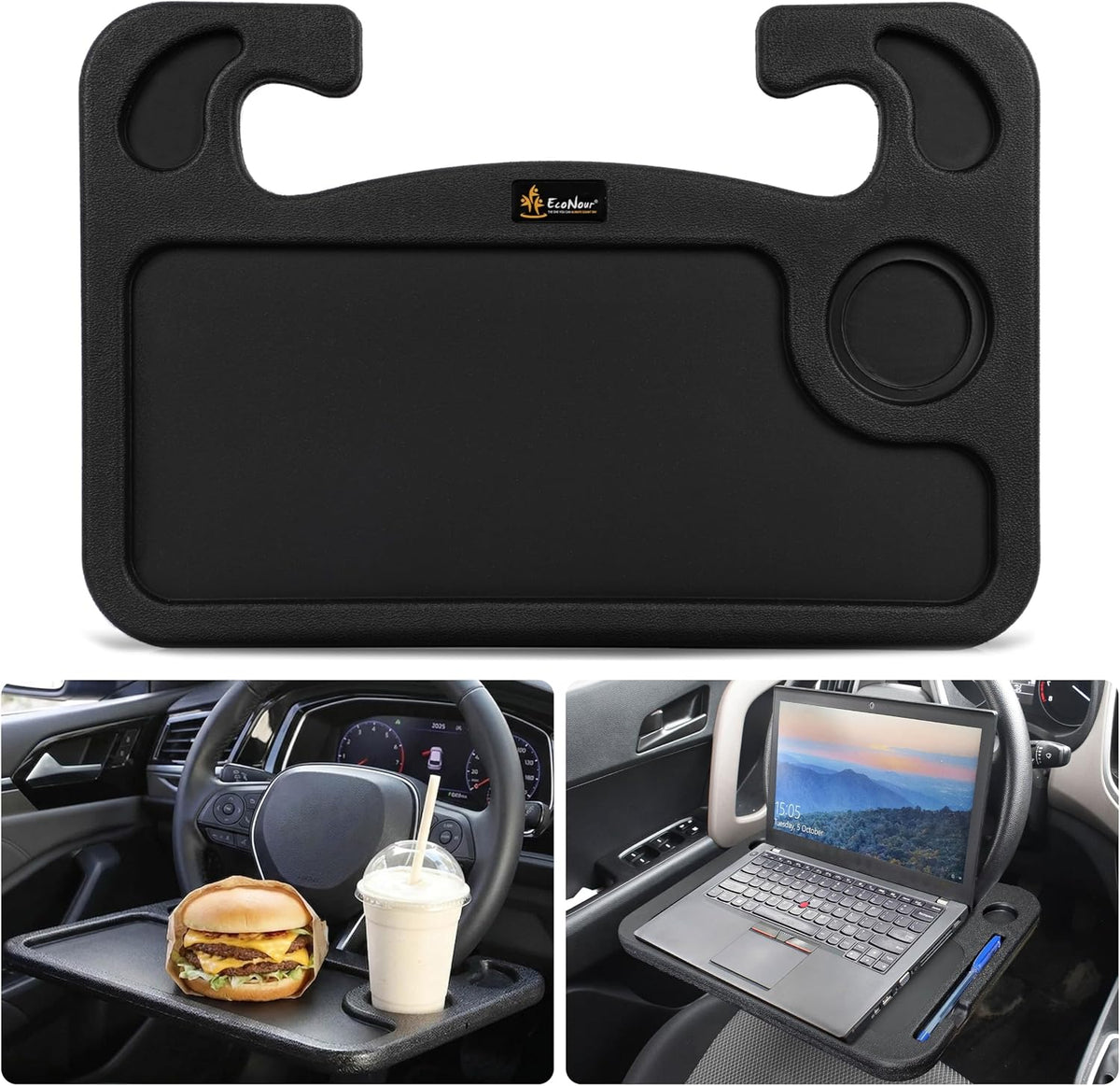 2 in 1 Car Steering Wheel Desk | Car Tray for Laptop