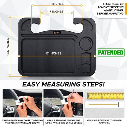 2 in 1 Car Steering Wheel Desk | Car Tray for Laptop