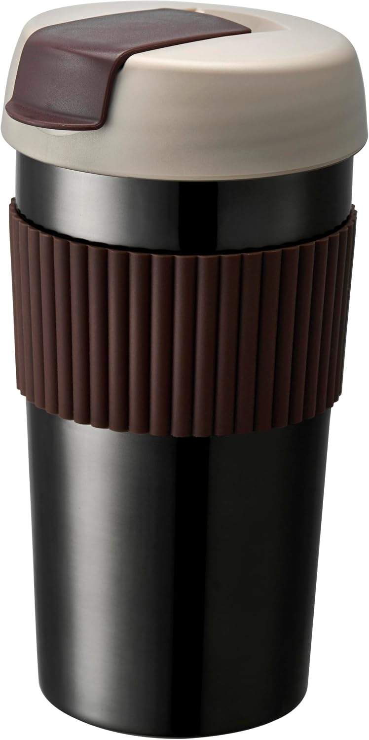 Rainbow Leakproof Travel Coffee Mug, 12oz Insulated Coffee Mug Orange | Flip top lid, double wall vacuum keeping cold hot 6H, smooth sip, cup holder fit idle for commute office EDC gift