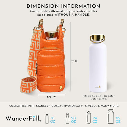 Original HydroBag Crossbody Water Bottle Holder with Phone Pocket, Fits Water Bottles up to 32 oz - Colors A