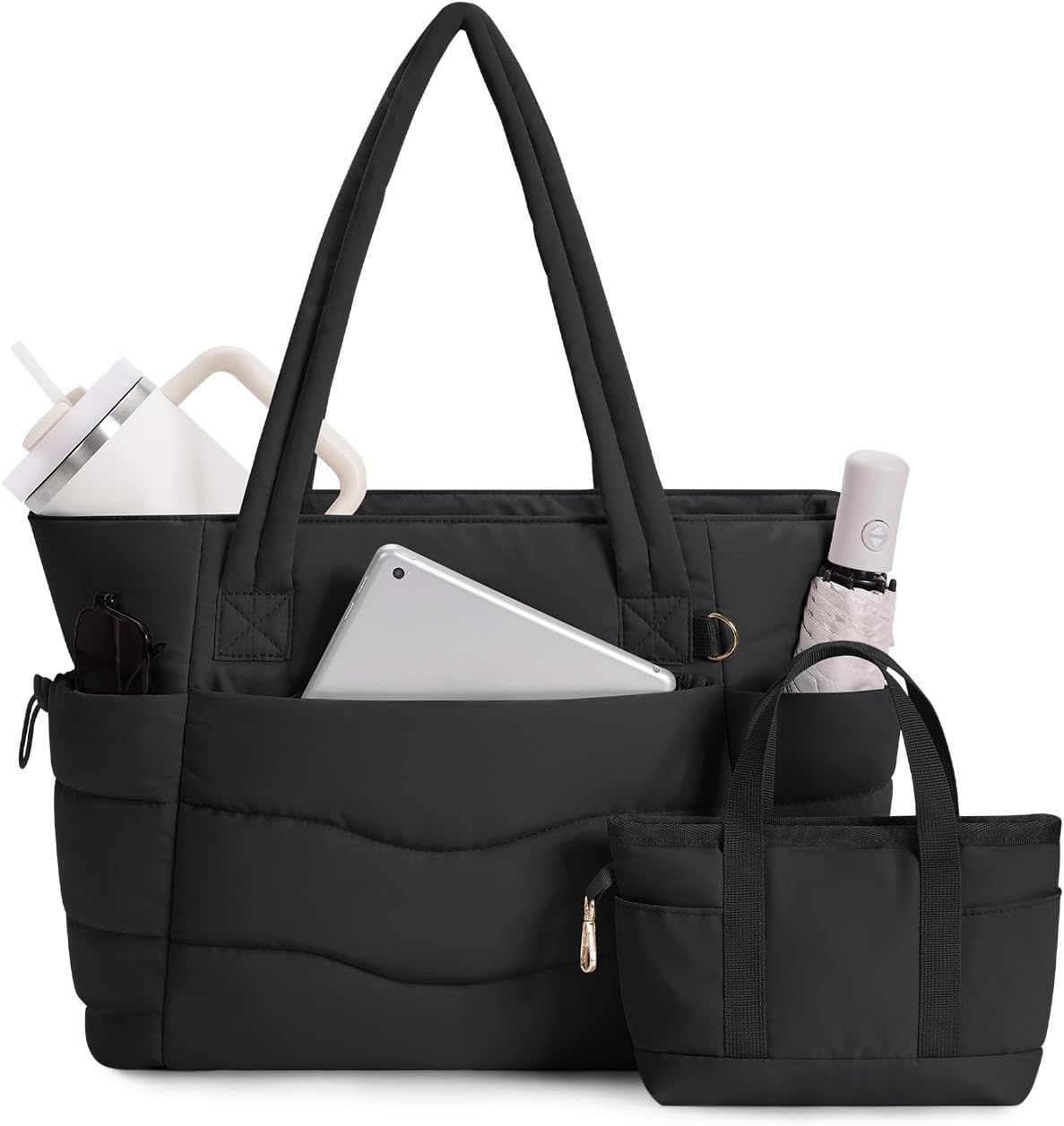 Tote Bag for Women, Puffy Handbags for Work, Travel, Nurse