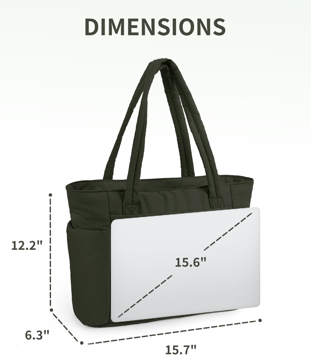 Tote Bag for Women, Puffy Handbags for Work, Travel, Nurse