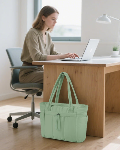 Tote Bag for Women, Puffy Handbags for Work, Travel, Nurse