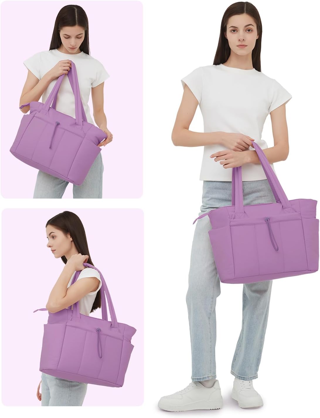 Tote Bag for Women, Puffy Handbags for Work, Travel, Nurse
