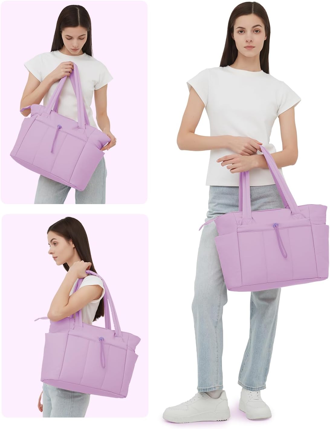 Tote Bag for Women, Puffy Handbags for Work, Travel, Nurse