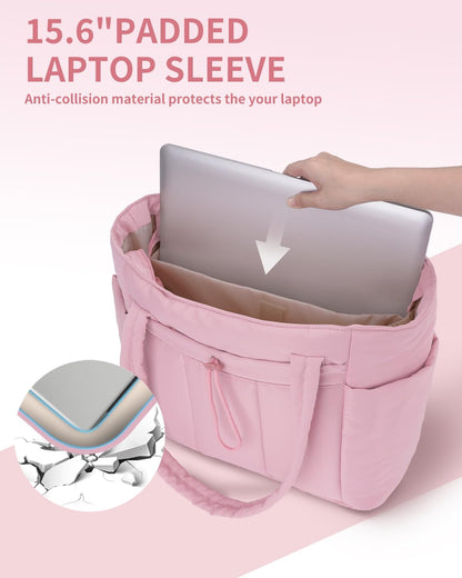 Tote Bag for Women, Puffy Handbags for Work, Travel, Nurse