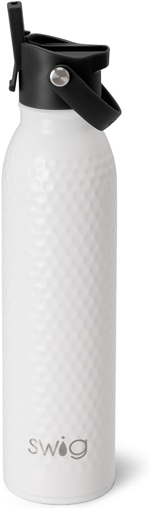 Swig Life 36oz Insulated Water Bottle, Travel Water Bottle with Straw and Lid, Cup Holder Friendly, Stainless Steel (Pickleball)