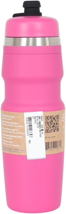 Bivo Duo 25oz Non Insulated Stainless Steel Bike Water Bottle - Lightweight for Cycling, Hiking, Sports - No Plastic Taste, Fits Most Cages, Dishwasher Safe - (Raw)