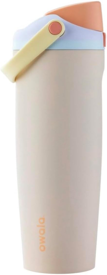 Owala FreeSip Sway Insulated Stainless Steel Water Bottle with Two-Way Spout, Built-In Straw and Bucket Handle, Made for Travel, School, and Sports, 30oz, BPA Free, Leak Proof, Daybreak