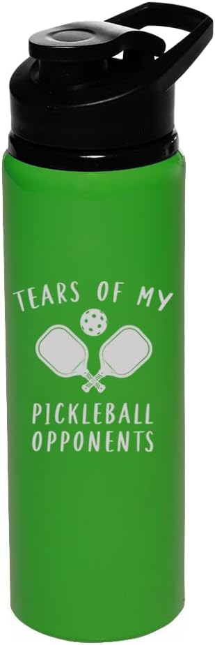 25 oz Water Bottle Sports Travel Mug Gift Tears Of My Pickleball Opponents Funny (Charcoal)