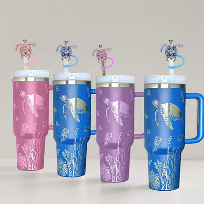 6PCS Cute Straw Toppers Cover for Stanley Cup Accessories