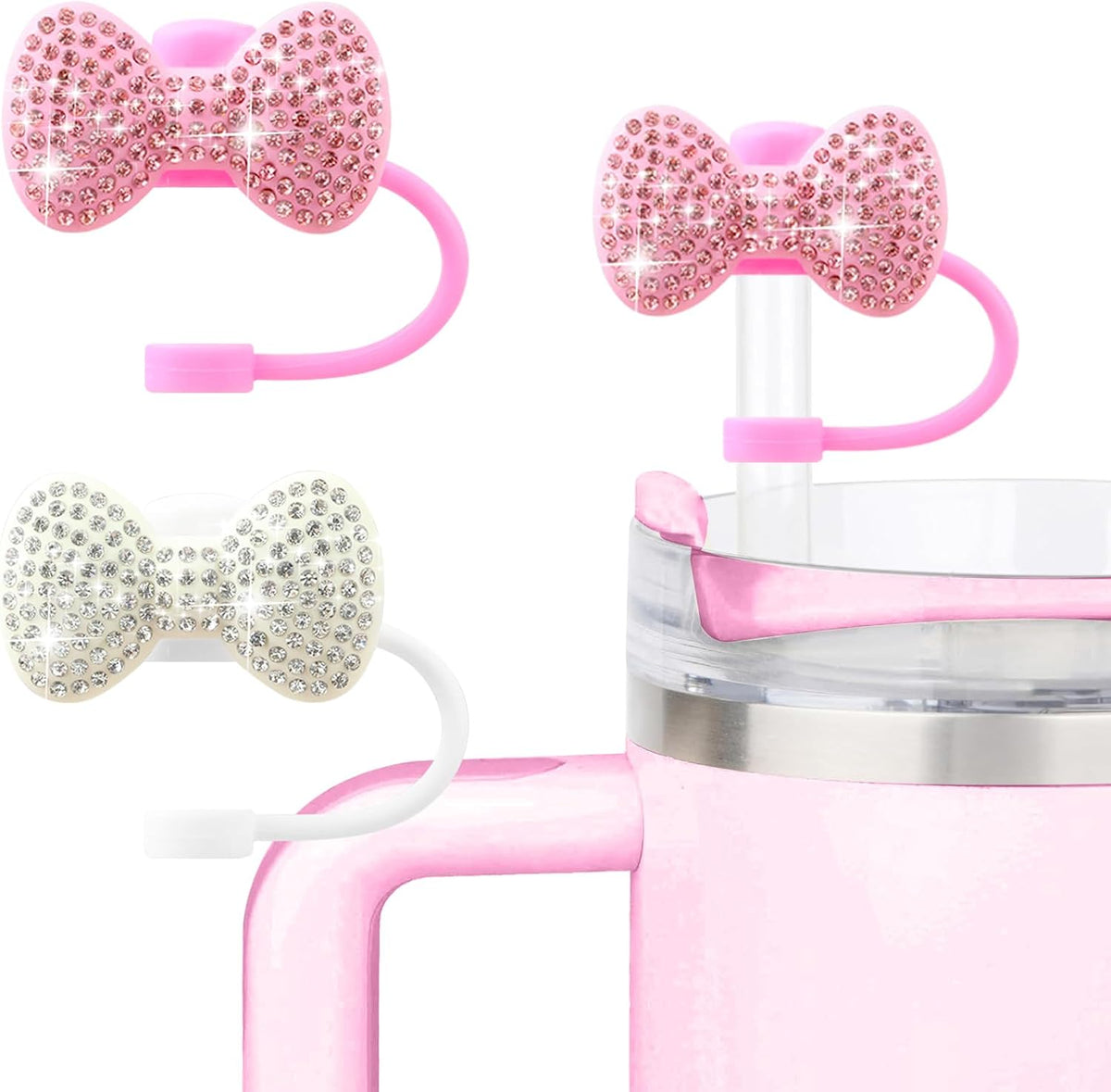 6PCS Cute Straw Toppers Cover for Stanley Cup Accessories