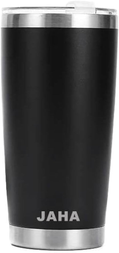 JAHA Stainless Steel Rambler 20 oz Vacuum Insulated Coffee Travel Mug With Magnetic Lid, Tumbler Cup (Cyan Blue), JH001