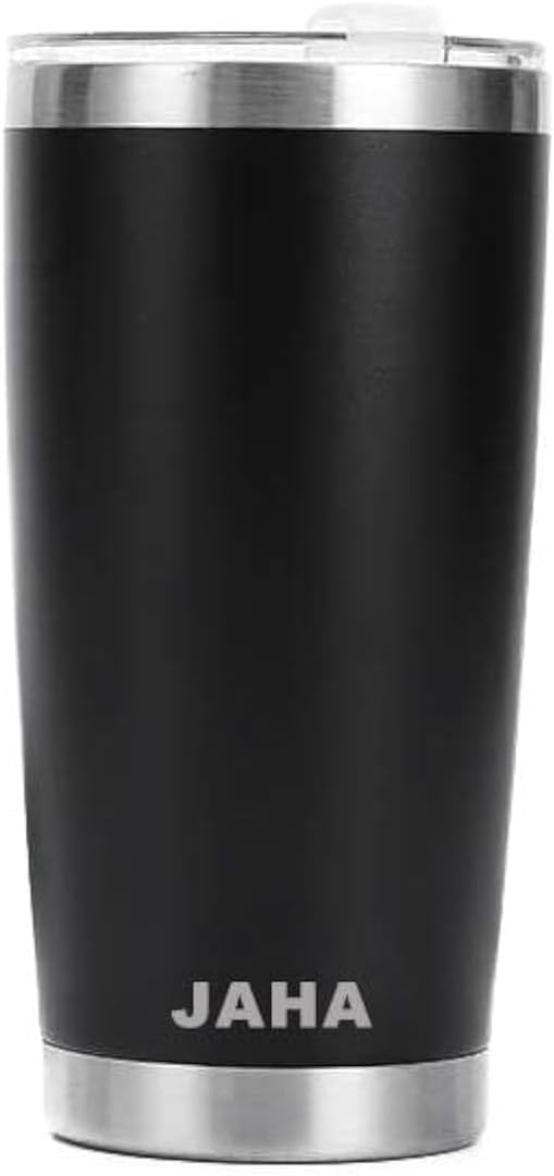 JAHA Stainless Steel Rambler 20 oz Vacuum Insulated Coffee Travel Mug With Magnetic Lid, Tumbler Cup (Cyan Blue), JH001