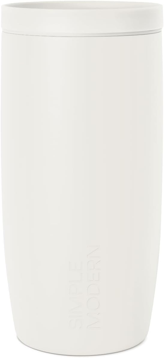 Simple Modern Travel Coffee Mug Tumbler with 360° Lid | Ceramic-Lined Insulated Stainless Steel Cold Brew Iced Coffee Cup | Gifts for Women Men Her Him | Voyager Signature | 16oz | Sea Glass Sage