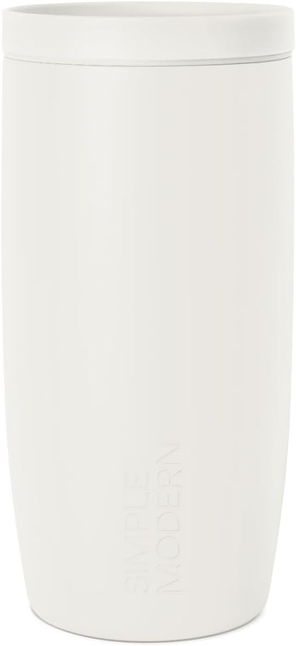 Simple Modern Travel Coffee Mug Tumbler with 360° Lid | Ceramic-Lined Insulated Stainless Steel Cold Brew Iced Coffee Cup | Gifts for Women Men Her Him | Voyager Signature | 16oz | Sea Glass Sage