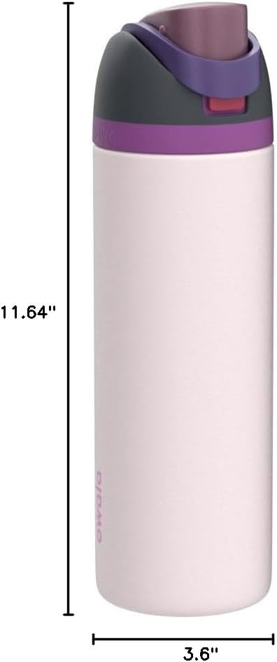 Owala FreeSip Insulated Stainless Steel Water Bottle with Straw, BPA-Free Sports Water Bottle, Great for Travel, 32 Oz, Denim