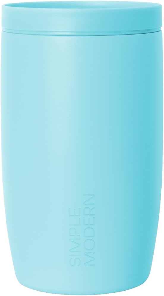 Simple Modern Travel Coffee Mug Tumbler with 360° Lid | Ceramic-Lined Insulated Stainless Steel Cold Brew Iced Coffee Cup | Gifts for Women Men Her Him | Voyager Signature | 16oz | Sea Glass Sage