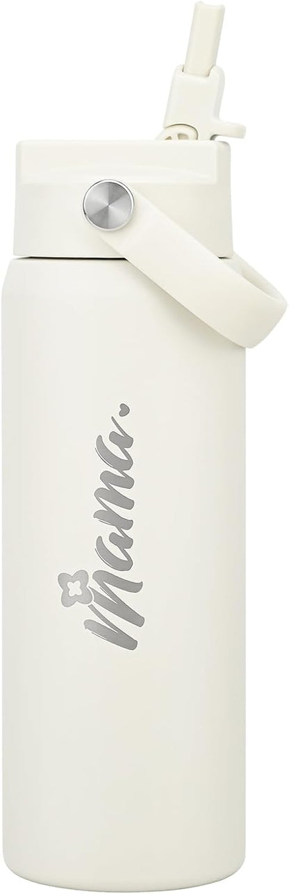 KEWIXY Pickleball Water Bottle 32 oz Insulated, Stainless Steel with Straw, Leak Proof, Keep Cold 24H, Vacuum, Pickleball Gifts for Pickleball Players, Pickleball Lovers, Women Girls Sport