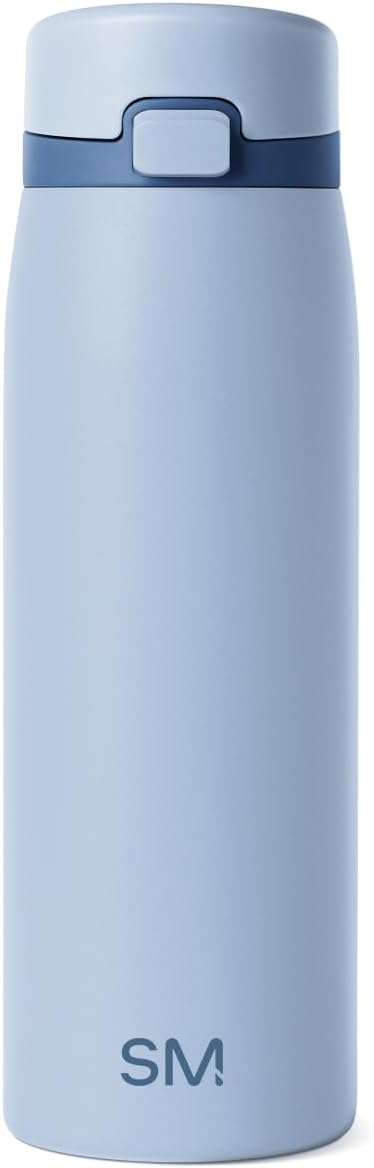 Simple Modern Sidekick Travel Coffee Mug | Ceramic-Lined Insulated Stainless Steel Tumbler | Leak-Proof and Cup Holder Friendly | 16oz, Almond Birch Mix