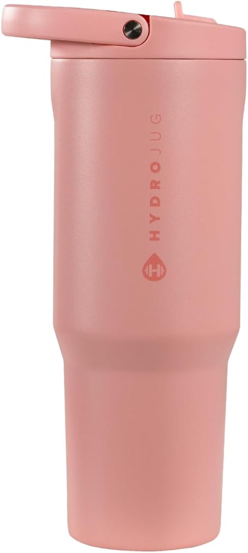 HydroJug Sport - Stainless Steel Tumbler with Straw, Vacuum Insulated, 40oz Leakproof Water Bottle, Ergonomic Design, Reusable, Dishwasher Safe, Rubber Base, Durable for Gym or Outdoors, Sage