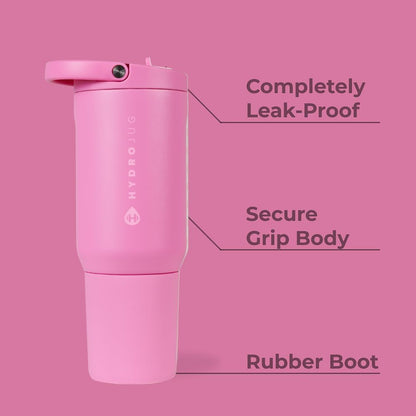 HydroJug Sport - Stainless Steel Tumbler with Straw, Vacuum Insulated, 40oz Leakproof Water Bottle, Ergonomic Design, Reusable, Dishwasher Safe, Rubber Base, Durable for Gym or Outdoors, Sage