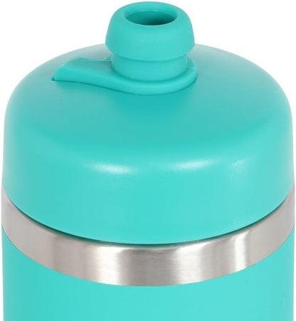 Bivo Trio 21oz Insulated Stainless Steel Bike Water Bottle - for Cycling - Fits Most Cages, Dishwasher Safe - Keeps Drinks Cold 12+ Hours - True Blue